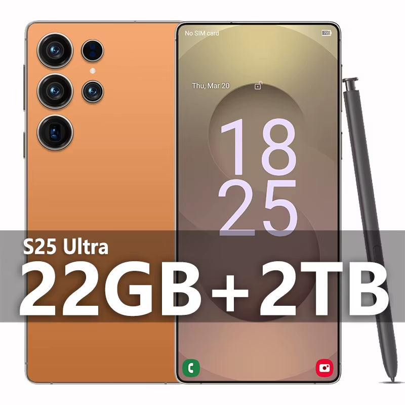 2025 Original Pad S25 Ultra Tablet PC 7.3 Inch HD 4K Android 13 22GB+2TB 8000Mah Battery 4G 5G Dual Sim Card Wifi GPS Google Tab