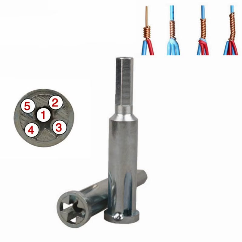 Wire Twisting Tool Electrician Twister Quick Connector Twist Wire Tool for Power Drill Drivers Stripping and Twist Wire Cable