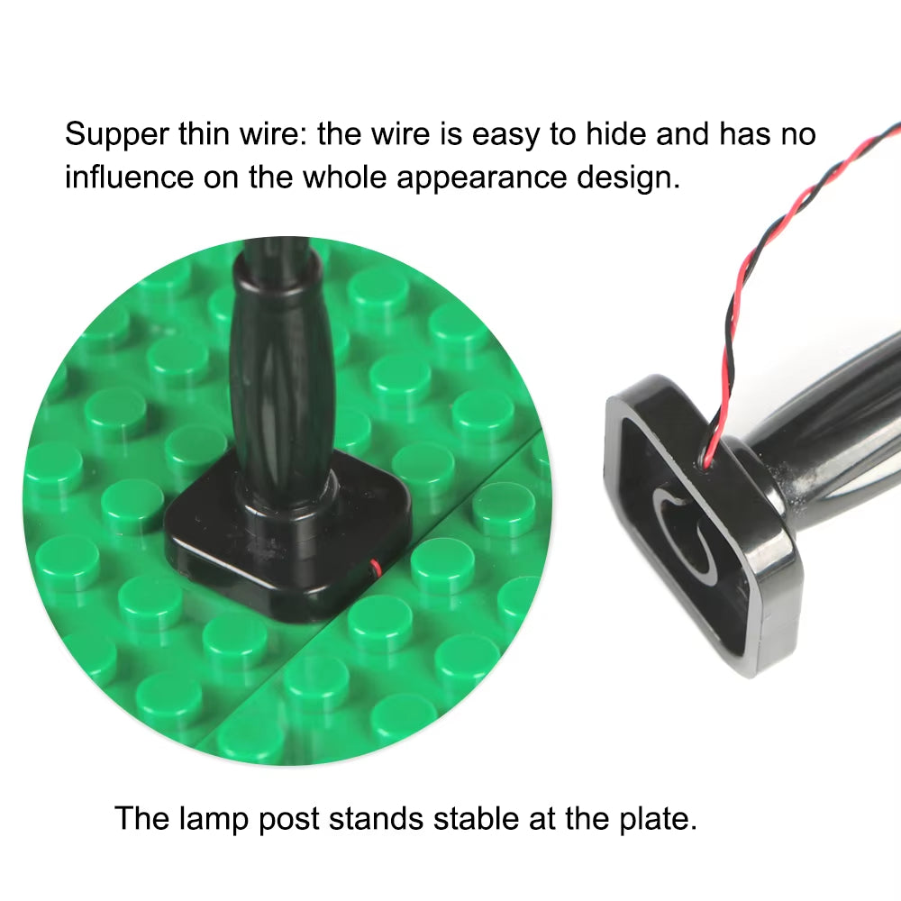 15Pcs City Street Light Led (10 in 1 USB Powered) Building Block Lamp MOC Compatible with Bricks DIY 2039 11062