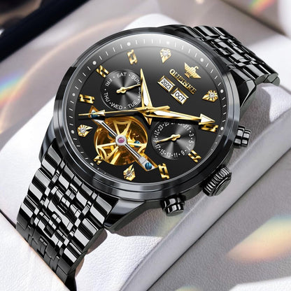 Men Skeleton Watch Automatic Mechanical Luxury Dress Waterproof Tourbillion Sapphire Crystal Wrist Watches for Men