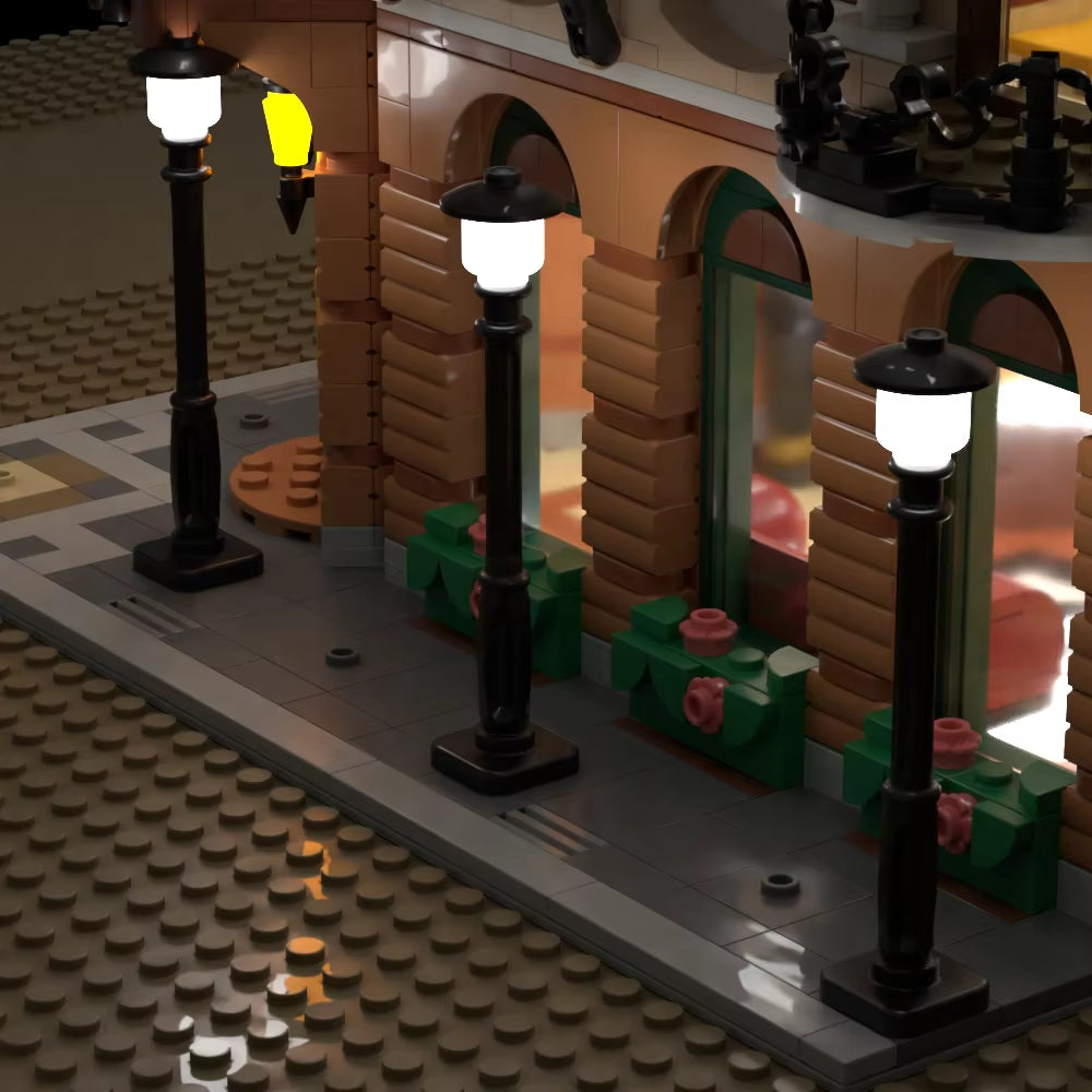 15Pcs City Street Light Led (10 in 1 USB Powered) Building Block Lamp MOC Compatible with Bricks DIY 2039 11062