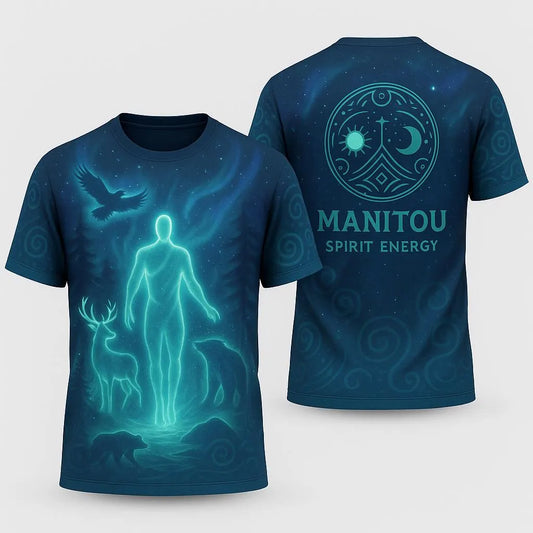 Custom 3D Manitou Spirit T-Shirt: Native American Tribal Graphic Tee